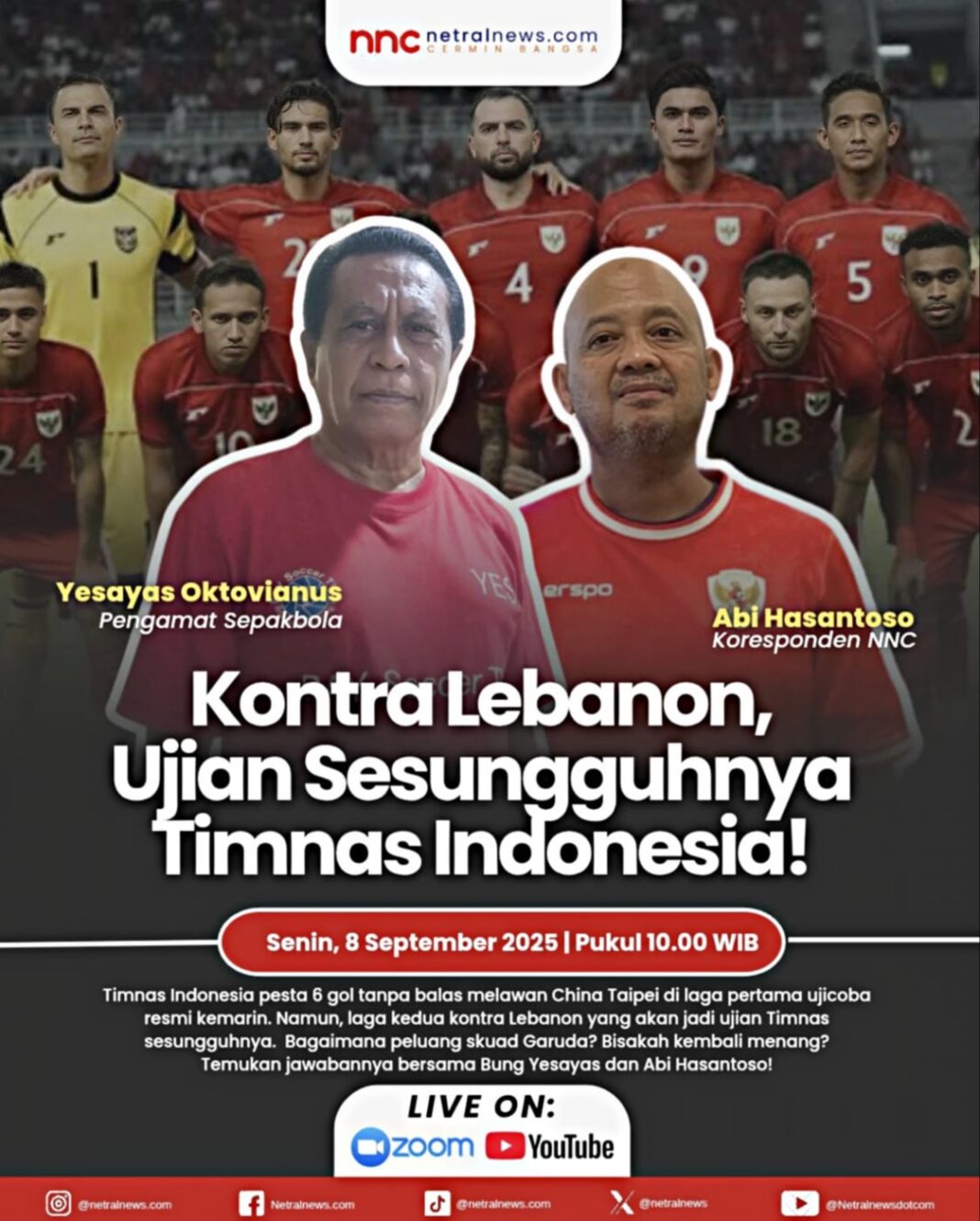 Laporan Langsung: Indonesia vs Lebanon di FIFA Matchday