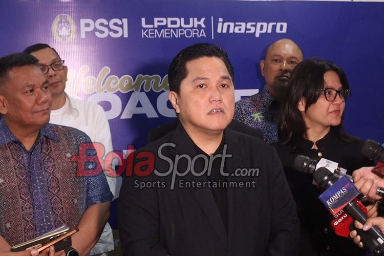 Ketua PSSI Erick Thohir Mohon Publik Diam