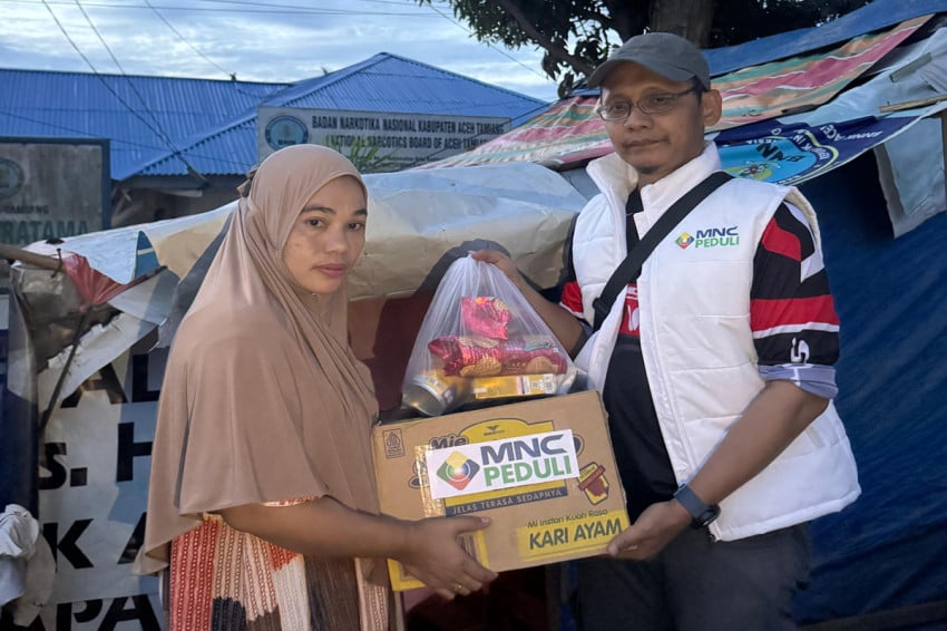 Bantuan MNC Acuh Disyukuri Penduduk Kota Kuala Simpang Aceh Tamiang