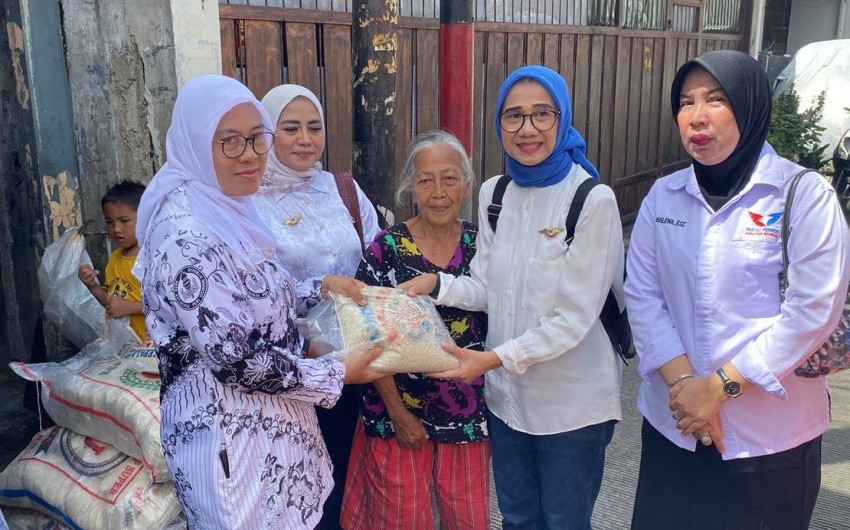 DPW Perindo Jakarta dan Yayasan Tunas Bangsa Fauziah Hanum Bagikan Sembako