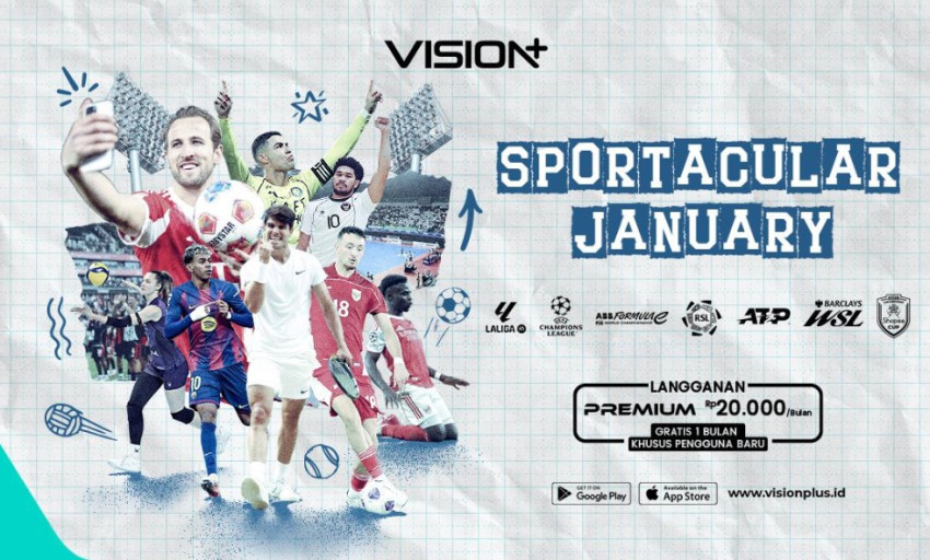 Jadwal Tayangan Sport di VISION+ Januari 2026