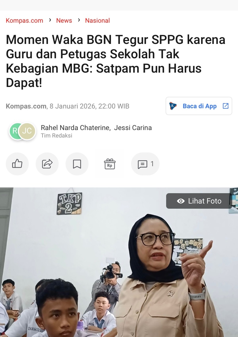 Momen Waka BGN Tegur SPPG karena Guru dan Petugas Sekolah Tak Kebagian MBG: Satpam Pun Harus Dapat!